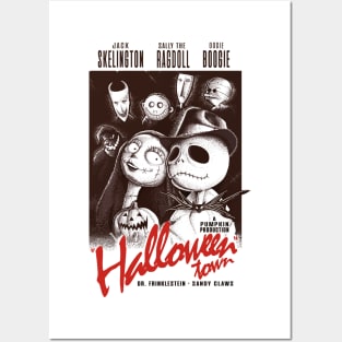 Halloween Town (white only) Posters and Art